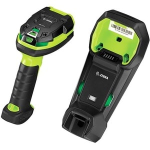 Zebra DS3678-ER Rugged Industrial, Warehouse Handheld Barcode Scanner Kit - Wireless Connectivity - Industrial Green - USB