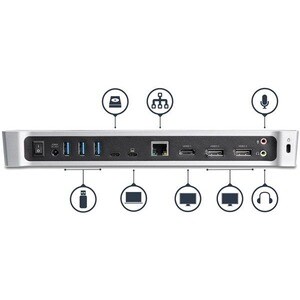 StarTech.com USB-Typ C Docking Station für Notebook, Tablet-PC - 60 W - TAA-konform - 5 x USB-Anschlüsse - 5 x USB 3.0 - N