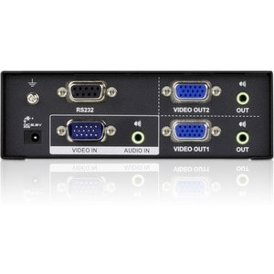 ATEN VanCryst VS0102 Signal Splitter - Metal - 1920 x 1440 - 450 MHz Maximum Video Bandwidth - 65 m Maximum Operating Dist