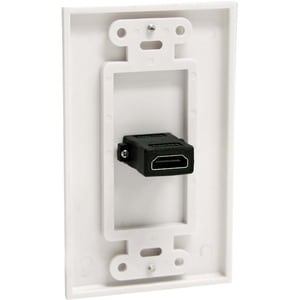 StarTech.com Single Outlet Female HDMI Wall Plate White - 1-gang - White - 2 x HDMI Port(s) - 1