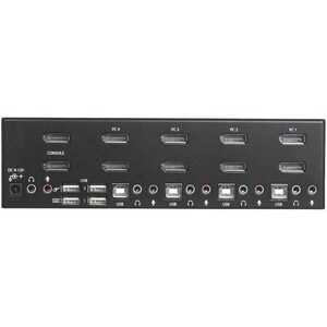StarTech.com 4 Port Dual DisplayPort KVM Switch - DisplayPort 1.2 KVM - 4K 60Hz - 4 Computer - 1 Lokaler Benutzer(n) - 384