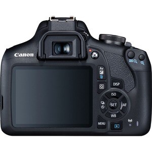 Canon EOS 2000D 24.1 Megapixel Digital SLR Camera with Lens - 18 mm - 55 mm - Black - Autofocus - 7.6 cm (3")LCD - SLR Vie