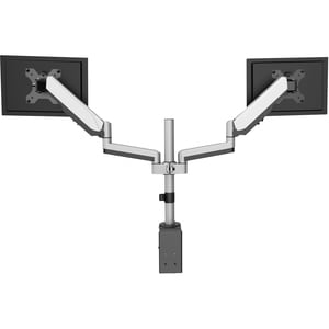 V7 DM1DTA-1E Mounting Arm for Monitor - Silver - Height Adjustable - 2 Display(s) Supported - 81.3 cm (32") Screen Support