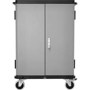 V7 Charge Cart for 36 Mobile Computers - Secure, Store and Charge Chromebooks, Notebooks and Tablets - NEMA US Plug - Push