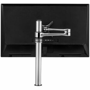 AF-AT-P swing arm on post - monitors to 32" - 8kg (17.6lb) flat, 5.5kg (12lb) curved - POLISHED Silver