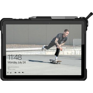 Urban Armor Gear Metropolis Rugged Keyboard/Cover Case Microsoft Surface Go Tablet - Black - Anti-slip, Impact Resistant, 