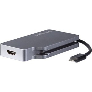 StarTech.com USB-C™ Multiport Adapter - 4-in-1 Reiseadapter - USB Type-C zu VGA DVI HDMI oder mDP - 4K 60Hz - Space Gray -
