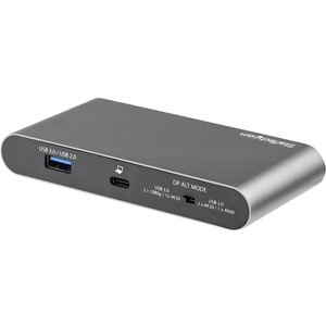 StarTech.com USB C Dock - 4K Dual Monitor HDMI USB-C Docking Station - 100W Power Delivery Passthrough, GbE, 2x USB-A - Mu