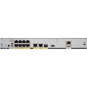 Cisco 1100 C1111X-8P Router - 10 Ports - PoE Ports - Management Port - 1 - Gigabit Ethernet - Desktop, Rack-mountable