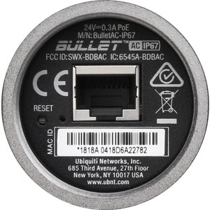 Ubiquiti Bullet BulletAC-IP67 460 Mbit/s Wireless Access Point - 5 GHz, 2.40 GHz