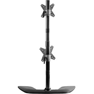 StarTech.com Vertical Dual Monitor Stand, Free Standing Height Adjustable Stacked Monitor Stand up to 27" (17.6lb/8kg) VES