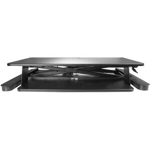 StarTech.com Sit Stand Desk Converter - Keyboard Tray - Height Adjustable Ergonomic Desktop/Tabletop Standing Desk - Large