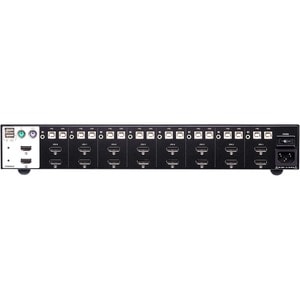 ATEN CS1148DP KVM Switchbox - 8 Computer(s) - 1 Local User(s) - 3840 x 2160 - 2 x PS/2 Port - 19 x USB - 2 x HDMI - 16 x D