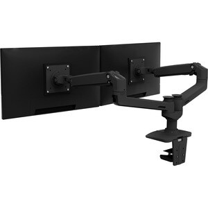 LX Dual Monitor Arm in Schwarz - Monitor Tischhalterung mit patentierter CF-Technologie für 2 Bildschirme nebeneinander bi