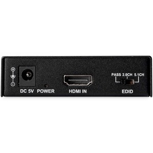 StarTech.com HDMI Audio Extractor with 40K 60Hz - HDMI Audio De-embedder - HDR - Toslink Optical Audio - Dual RCA Audio - 