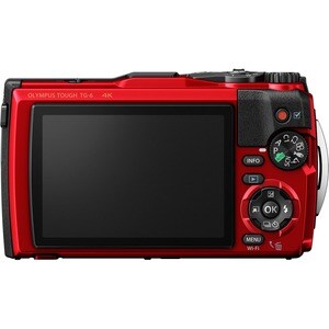 Olympus Tough TG-6 12 Megapixel Compact Camera - Red - 1/2.3" Sensor - Autofocus - 3"LCD - 4x Optical Zoom - 2x Digital Zo