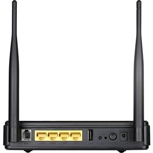 D-Link DSL-2750U Wi-Fi 4 IEEE 802.11n ADSL2+ Modem/Wireless Router - 2.40 GHz ISM Band - 2 x Antenna(2 x External) - 37.50