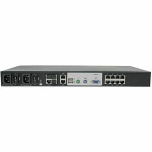 Eaton Tripp Lite Series 8-Port Cat5 KVM over IP Switch with Virtual Media - 1 Local & 1 Remote User, 1U Rack-Mount, TAA - 