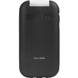 Téléphone portable standard Doro 2404 - Écran - Écran 6,1 cm (2,4") QVGA 320 x 240 - 16 Mo RAM - Noir - Flip - 2 Support d