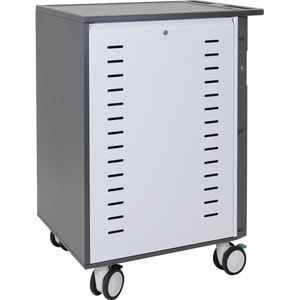 Ergotron Zip40 Charging Cart - 115.67 kg Capacity - 4 Casters - 12.70 cm (5") Caster Size - 76.20 cm (30") Width x 66.29 c