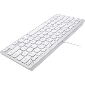 Macally Compact Aluminum USB Wired Keyboard For Mac and PC - Cable Connectivity - USB Interface - 78 Key - Mac, PC - Sciss