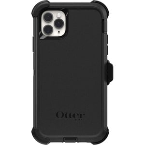 OtterBox Defender Rugged Carrying Case (Holster) Apple iPhone 11 Pro Max Smartphone - Black - Dirt Resistant, Bump Resista