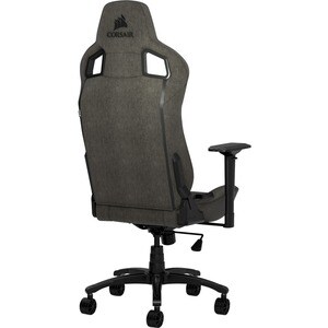 Corsair T3 RUSH Gaming Chair - Charcoal - For Gaming - Fabric, Nylon, Metal, Polyurethane Foam, Memory Foam - Black, Charcoal