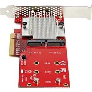 StarTech.com Dual M.2 PCIe SSD Adapter Card - x8 / x16 Dual NVMe or AHCI M.2 SSD to PCI Express 3.0 - M.2 NGFF PCIe (m-key