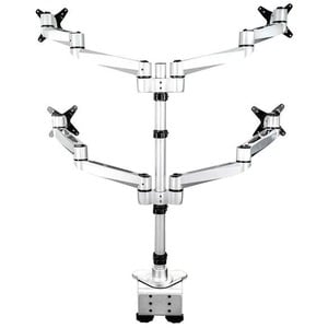 StarTech.com Desk Mount Quad Monitor Arm, 4 VESA Displays up to 30" (24.8lb/11.3kg), Premium Ergonomic Articulating Adjust