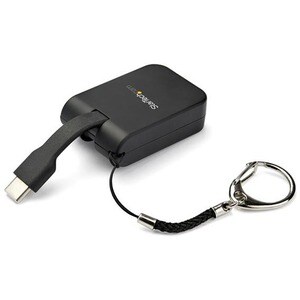StarTech.com Compact USB C to VGA Adapter - 1080p Active USB Type-C to VGA Display Converter w/ Keychain Ring - Thunderbol
