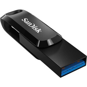 SanDisk Ultra Dual Drive Go 256 GB USB 3.1 Type C Flash Drive - Black - 150 MB/s Read Speed