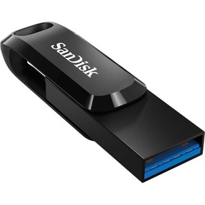 SanDisk Ultra Dual Drive Go 128 GB USB 3.1 Type C, USB Type A Flash Drive - Black - 150 MB/s Read Speed