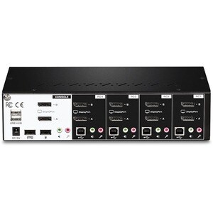 TRENDnet TK-440DP KVM Switchbox - TAA Compliant - 4 Computer(s) - 1 Local User(s) - 3840 x 2160 - 4 - 8 x USB - 10 x Displ