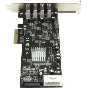 4 PORT QUAD BUS PCI EXPRESS (PCIE) SUPERSPEED USB 3.0 CARD ADAPTER WITH UASP - SATA/LP4 POWER - QUAD PORT USB 3.0 PCIE CON