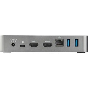 StarTech.com USB-C Dock - Dual Monitor 1080p HDMI Laptop Docking Station - 65W Power Delivery - 1x USB-C, 3x USB-A, GbE - 