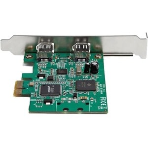 StarTech.com 2 Port PCI Express FireWire Card - TI TSB82AA2 Chipset - Plug-and-Play - PCIe 1394a FireWire Adapter (PEX1394