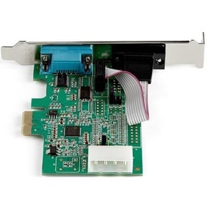 StarTech.com Serial Adapter with 16950 UART - Low-profile Plug-in Card - 1 Pack - PCI Express 1.1 x1 - PC, Linux - 2 x Num