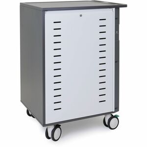 Ergotron Zip40 Charging Cart - 115.67 kg Capacity - 4 Casters - 12.70 cm (5") Caster Size - Steel - 66.29 cm (26.10") Widt
