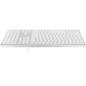 Macally Aluminum Ultra Slim USB-C Wired keyboard for Mac and PC - Cable Connectivity - USB Type C Interface - 110 Key - iP