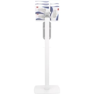 CTA Digital: Premium Thin Profile Sanitizing Station (White) - 48" Height - Floor - Steel, Acrylic - White