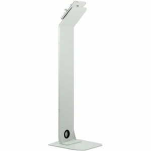 CTA Digital Premium Small Locking Floor Stand Kiosk (White) - Up to 8" Screen Support - 50" Height x 13.50" Width x 16" De