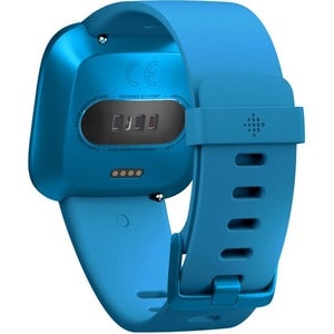 Fitbit Versa Lite Edition Smart Watch - Rectangular Case Shape - Marina Blue Body Color - Glass, Aluminium Body Material -