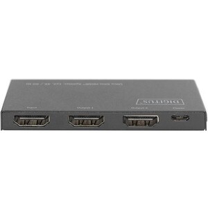 Digitus UltraSlim DS-45322 Signalverteiler - Metall - 4096 x 2160 - 1 x HDMI Ein - 2 x HDMI Aus - USB