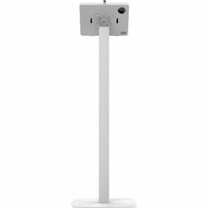 Premium Thin Profile Floor stand with Security Enclosure for 10.2-inch iPad (7th & 8th Gen) & More (White) - Up to 10.2" S
