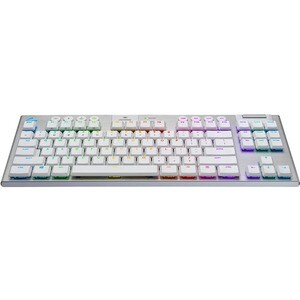 Logitech G915 Gaming Keyboard - Wireless Connectivity - USB Interface - English (US) - White - Mechanical Keyswitch - Blue