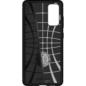 Spigen Rugged Armor Rugged Case for Samsung Galaxy S20 FE Smartphone - Textured With Carbon Fiber - Matte Black - Glossy, 
