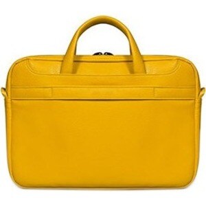 Port ZURICH Carrying Case for 35.6 cm (14") Notebook - Yellow - Synthetic Leather Exterior Material - 150D Polyester Inter