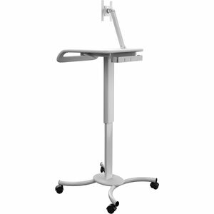 CTA Digital Height-Adjustable Rolling Medical Workstation Cart with VESA Plate - 4 Casters - 1