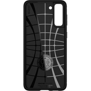 Spigen Rugged Armor Rugged Case for Samsung Galaxy S21 5G, Galaxy S21 Smartphone - Textured with Carbon Fiber - Matte Blac