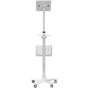 CTA Digital Medical Mobile Floor Stand with Small Enclosure - Up to 8" Screen Support - 61" Height x 14.50" Width x 13" De